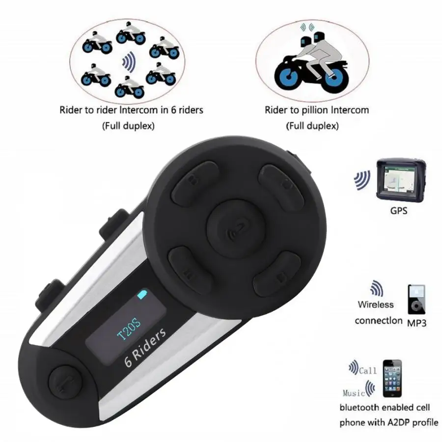 Водонепроницаемый мотоциклетный шлем стерео беспроводной Bluetooth мотоцикл fm-радио наушники с экраном