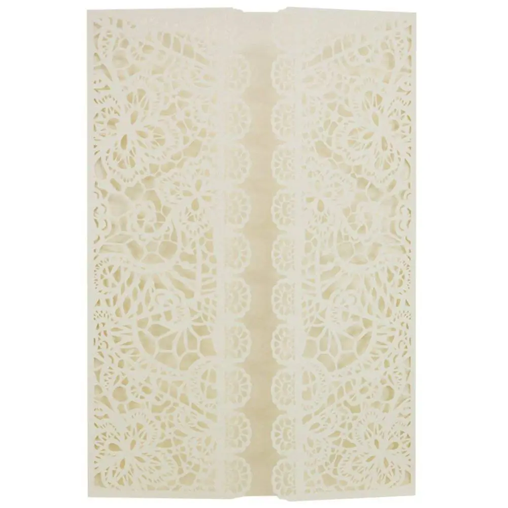  Lot 20 pcs Elegant Floral Pattern Embossed Paper Wedding Invitation Announcement Cards - 190x130mm - 32933094422