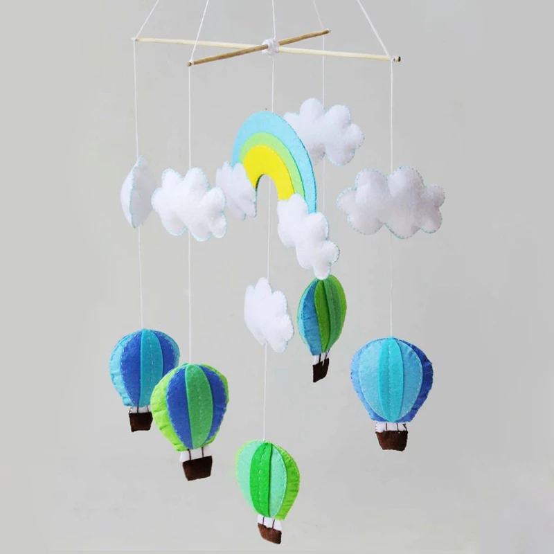 

Free Cut Felt DIY Package Colorful Thermal Balloon Aeolian Bells Used To Decorate Children's Dedroom Felt Craft Pack