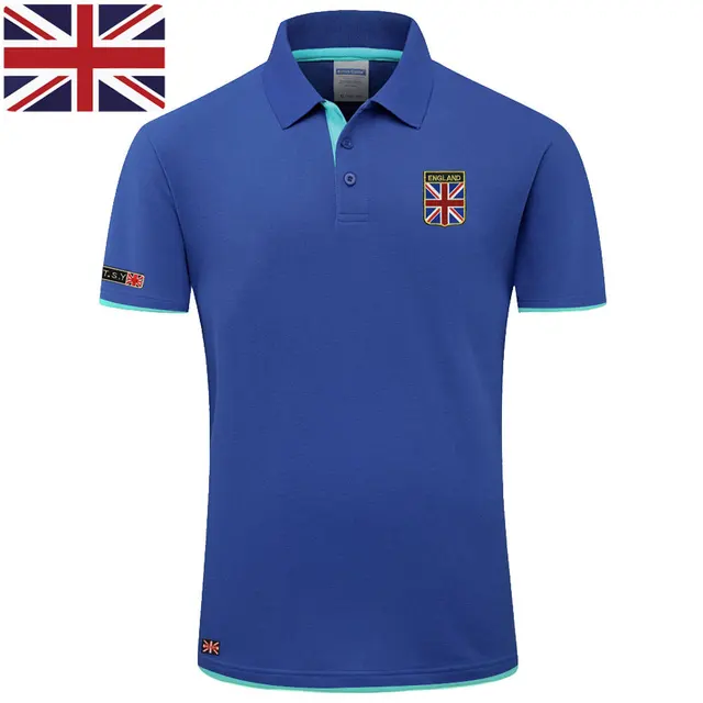 2019 New Brand Men's Polo Shirt Fashion British Flag Embroidery Summer ...