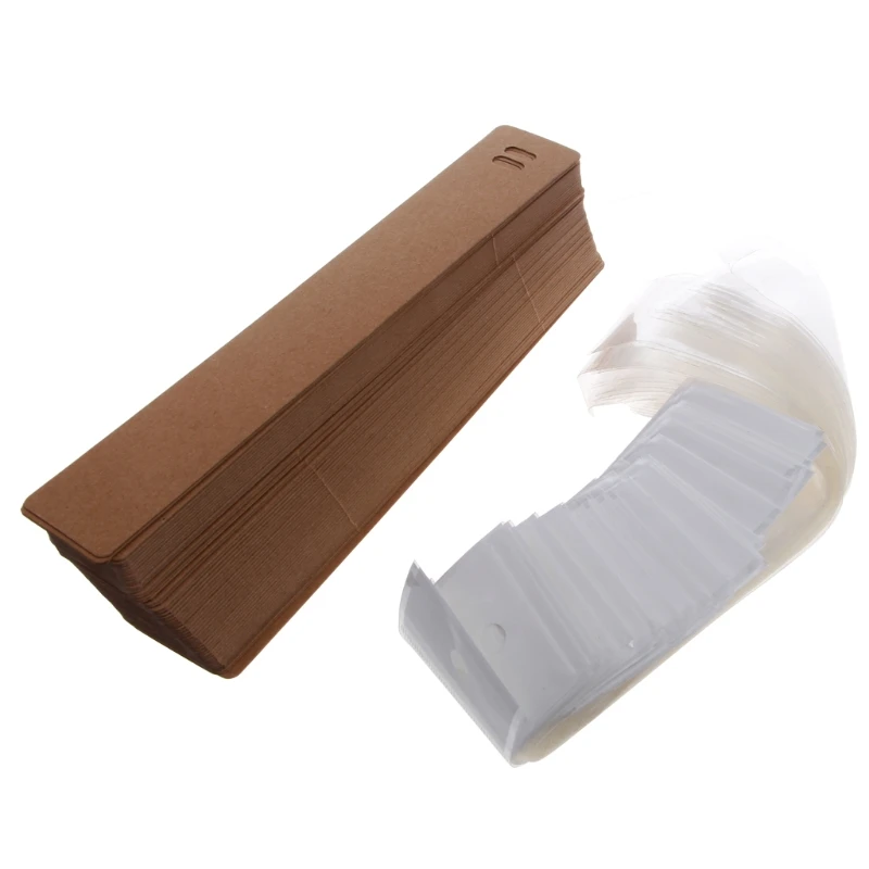 

Free delivery 100Pcs Jewelry Bracelet Chain Display Holder Case Hanging Kraft Paper Cards Gift