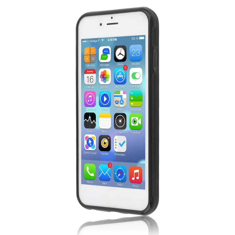 

2pcs Anti-Gravity Magical Sticky Soft TPU Protective Phone Case Shell For Apple iPhone 6/6s Black Mobile Phone Cover