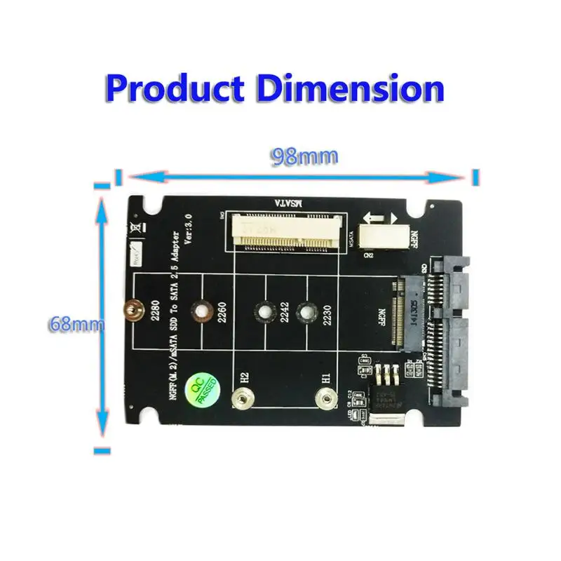 2 в 1 адаптер NGFF M.2 B + M для sata Mini PCI E или mSATA SSD SATA III 2230/ 2242/ 2260/ 2280 мм m2|ssd to sata|msata ssd satasata