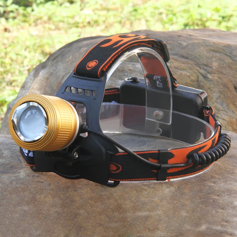 

super Fishing hunting white blue Light powerful led headlamp rechargeable headlight 18650 headlight head lamp lintern head torch