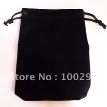 300 шт красивые черные бархатные Овальные Ювелирные Подарочные Сумки 9x12 см