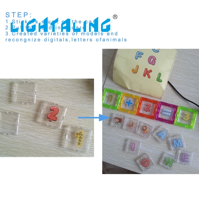 Lightaling Toy Bricks 60/90/110/130/158 PCS Mini Magnetic  Block Designer Sets DIY Educational Toys for Children Toddler