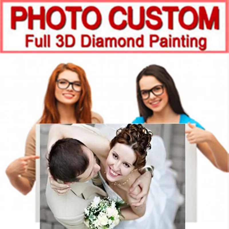 

Photo Custom Diy Diamond Painting , Diamond Embroidery Family Portraits Memento Diamond Cross Stitch wedding Home Decor