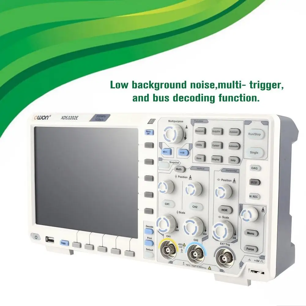 

Hot 2 Channel Deep Memory LCD Display Digital Storage Oscilloscope Scopemeter Scope Meter 200MHz 1GSa/s EU Plug