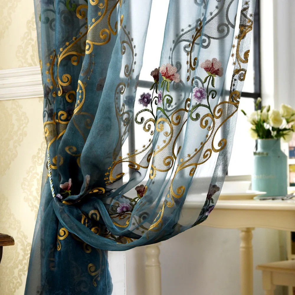 2018 tiempo limitado Venta Directa Cortinas moda bordado Ventana de lujo Tulle Sheer Cortinas para dormitorio Cortinas 2018 tiempo limitado Venta Directa Cortinas moda bordado Ventana de lujo Tulle Sheer Cortinas para dormitorio Cortinas