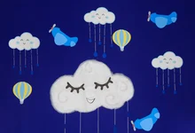 Laeacco Baby Cartoon Cloud Wallpaper Birthday Party Pattern Photo Background Photography Backdrops For Photo Studio Laeacco Baby Cartoon Cloud Wallpaper Birthday Party Pattern Photo Background Photography Backdrops For Photo Studio