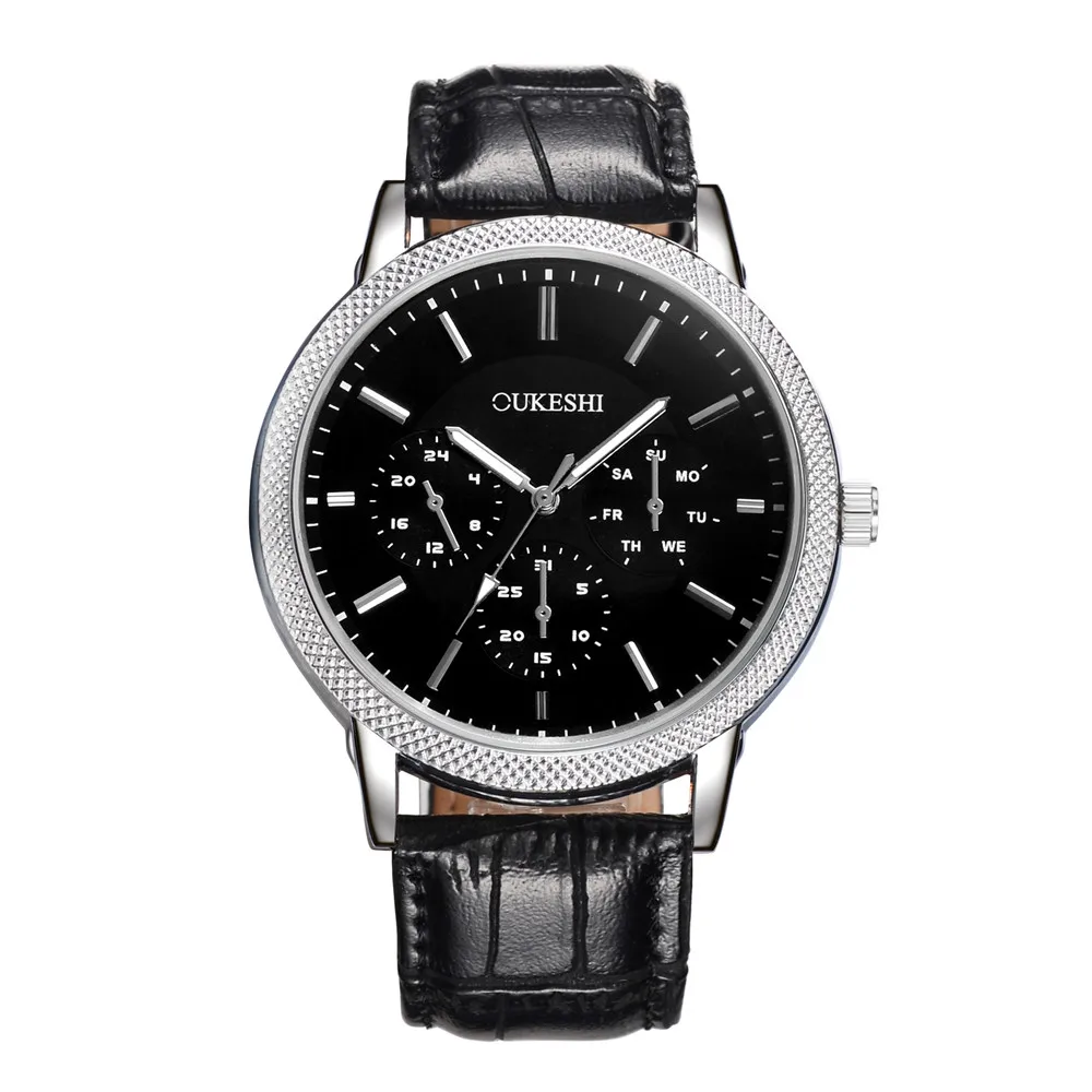 

OUKESHI Fashion Men Watches Top Brand Luxury Waterproof Quartz Leather Business Wrist Watch Man Relogio Reloj Masculino Clock