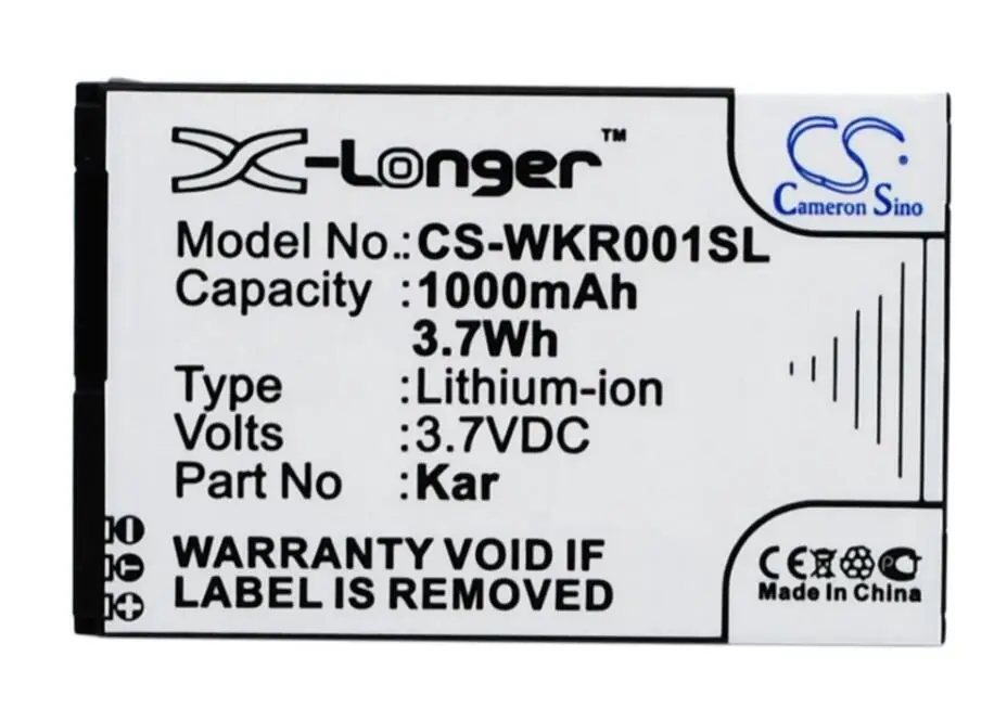 Cameron Sino 1000 Mah Batteria Per Wiko Fiji Kar Kawa Batterie