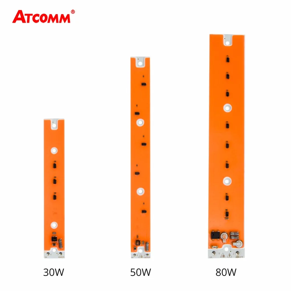 Высокомощный светодиодный фито-светильник 30 Вт 50 Вт 80 Вт полный спектр COB светодиодный диодный чип для выращивания растений сеяний AC 110 В/220 В