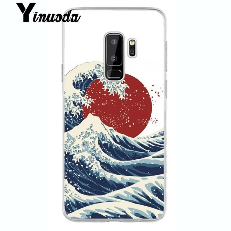 Wave Art Japanese Green Illust  