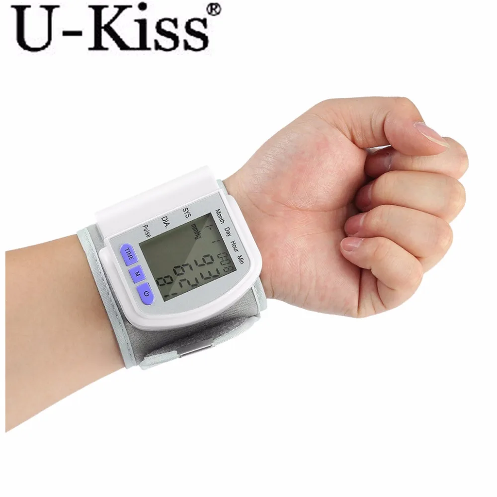 

U-Kiss Automatic Digital Wrist Cuff Blood Pressure Monitor Arm Meter Pulse Sphygmomanometer Heart Beat Meter LCD Display