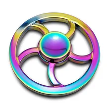 Цветная подсветка для колеса Спиннер гироскоп для СДВГ антистресс Спиннер ручной Спиннер для повседневного использования игрушка из цинкового сплава