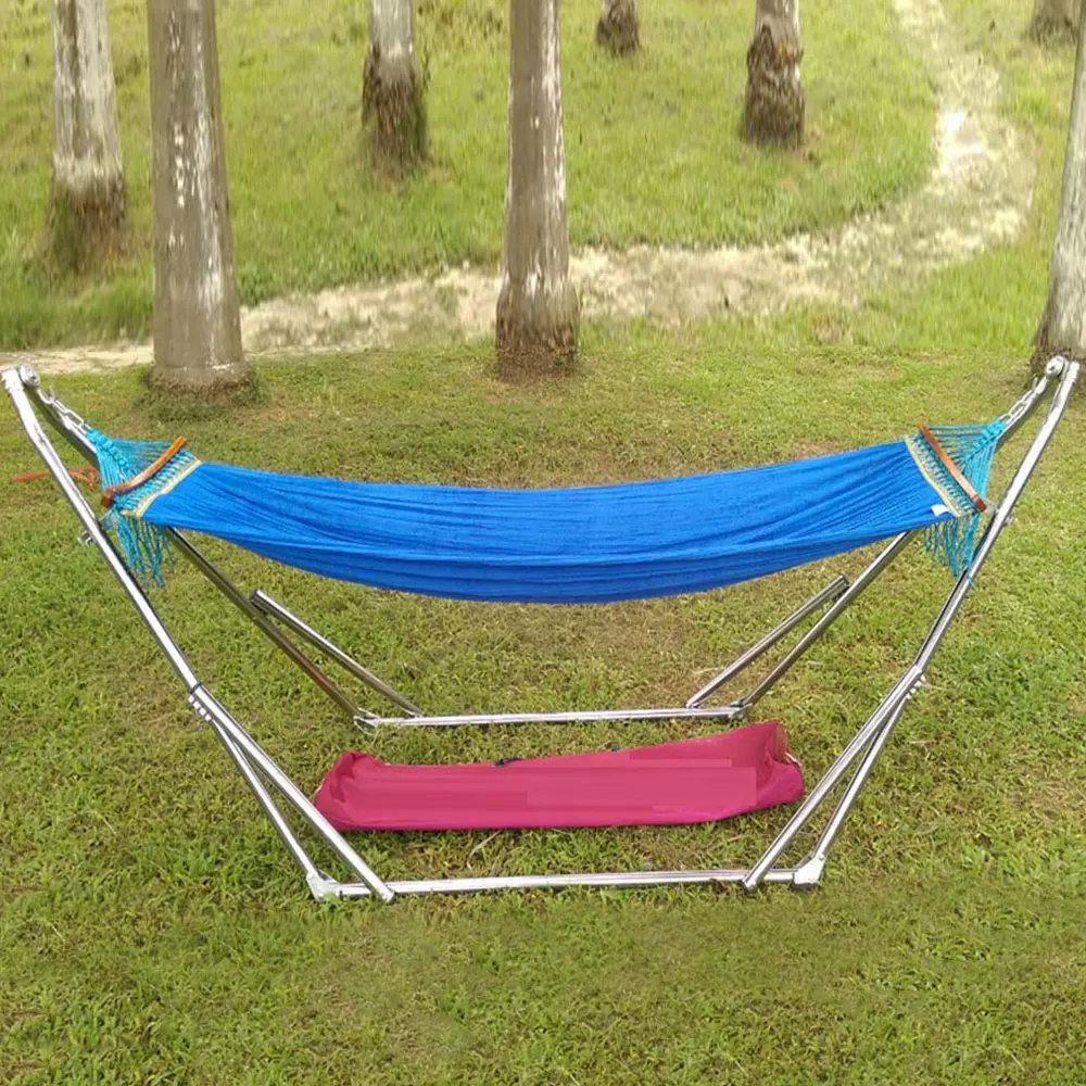 

Red Bag Hammock Indoor Outdoor Net Bed Self Driving Tour Folding Swing Adjustable White Bracket Garden Outdoor Camping