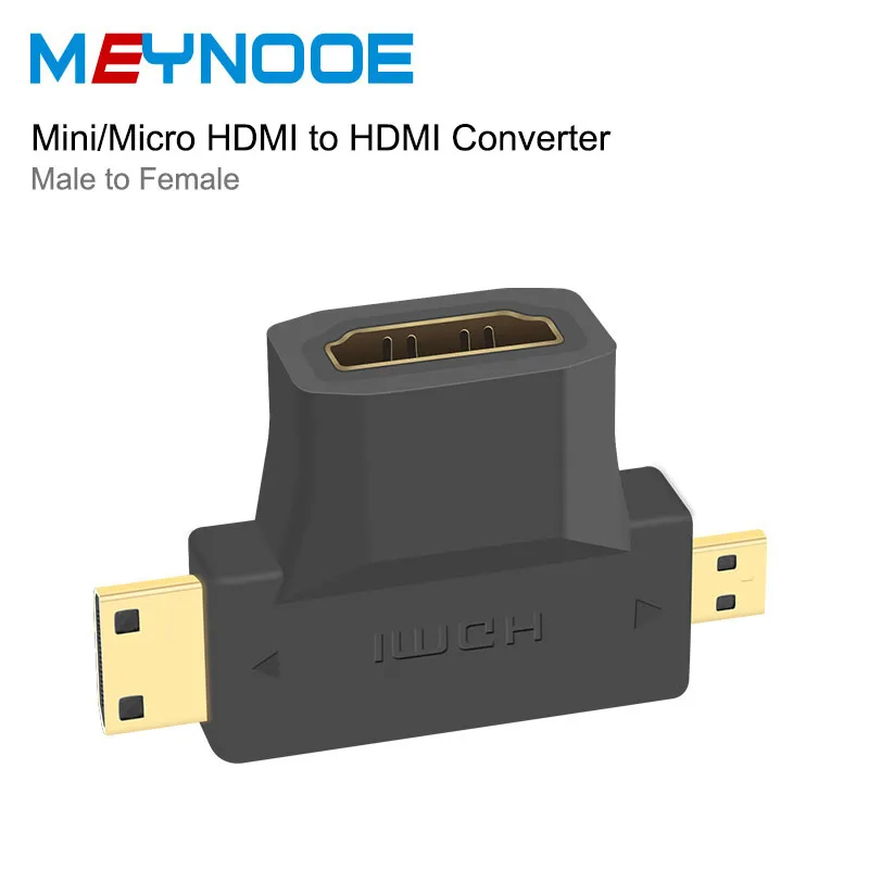 Micro HDMI / Mini HDMI adapter to HDMI Switch Extender 2 in 1 Male to Female Converter Mini Micro HDMI Splitter 3D 4K Extension Micro HDMI / Mini HDMI adapter to HDMI Switch Extender 2 in 1 Male to Female Converter Mini Micro HDMI Splitter 3D 4K Extension