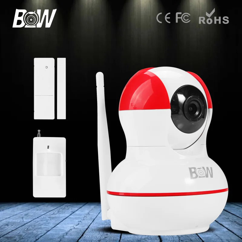 BW 720P HD Wireless IP Camera WiFi + Door & Infrared Motion Sensor