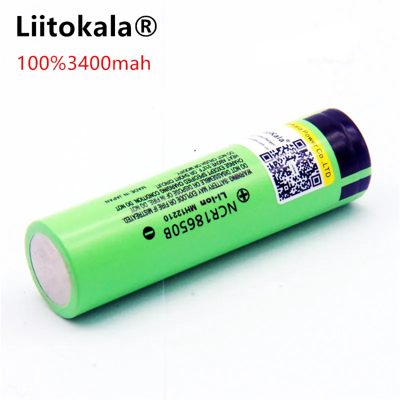 Liitokala 18650 NCR18650B 3400 mah литий-ионный аккумулятор 3,7 V 3400 аккумулятор