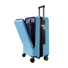 Новая мода 2" 24" дюймовая молния с передним удобным карманом Дорожная сумка на колёсиках багаж для переноски на тележке чемодан для мужчин и женщин