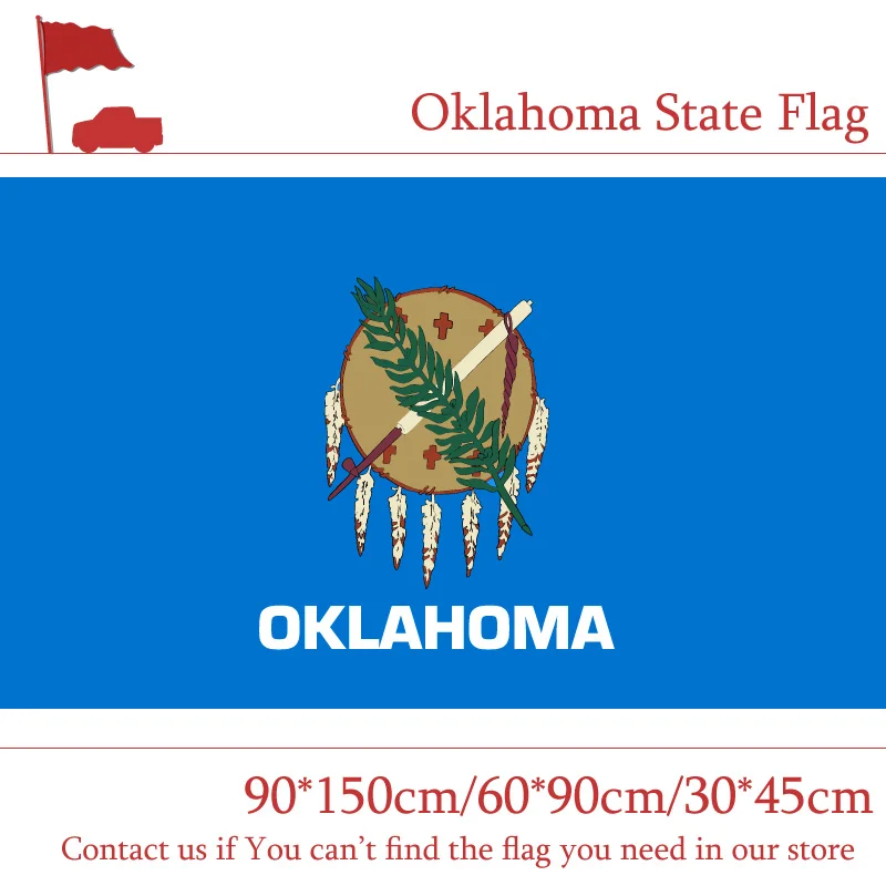 

Oklahoma State Flag 3*5 Feet 90*150cm 60*90cm Flag America United States 30*45cm Car Flag