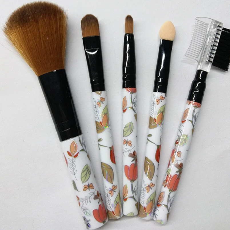 

GUJHUI 5pcs Makeup Brush Sets Synthetic Hair Soft Brush Professional Pincel Maquiagem for Eyeshadow Powder Foundation Cosmetics
