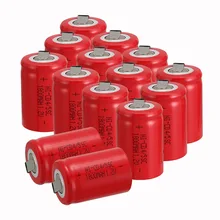Anmas power new arrival 14 PCS Ni-Cd 4/5 SubC Sub C battery Rechargeable Battery 1.2V 1800mAh with red Tab 3.3cm x 2.2cm