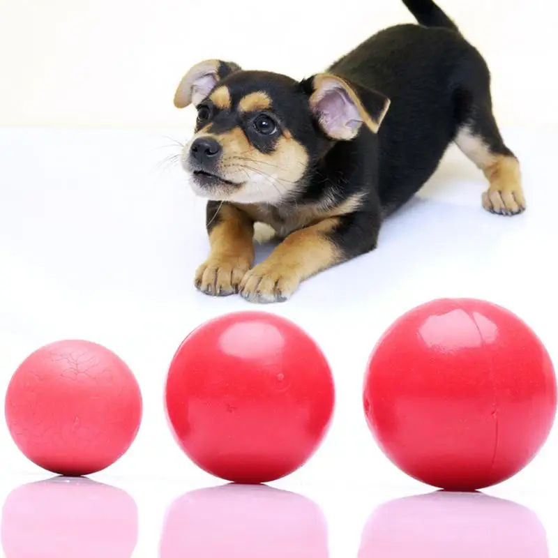 Товары для домашнего животного щенка собаки Красные Твердые натуральные резиновые эластичные игрушки для домашних животных устойчивые к укусам игрушки для собак Обучающие игрушки 3 размера