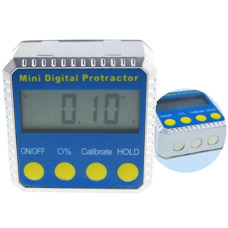  Portable Inclinometer Digital Angle Gauge Meter Horizontal Bevel Box Inclinometer Protractor Angle 