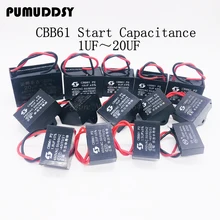 1 шт. CBB61 начиная с постоянной ёмкости, универсальный конденсатор вентилятор переменного тока конденсатор с алюминиевой крышкой, 450V CBB моторный ходовой конденсатор с алюминиевой крышкой, 1 мкФ 1,2 мкФ 1,5 мкФ 1,8 мкФ 2 мкФ 2,5 мкФ 3 мкФ 3,5 мкФ 4 мкФ-20 мкФ