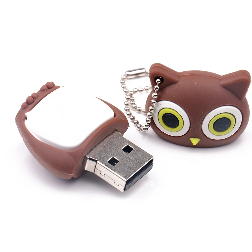 Креативный милый сова USB флэш-накопитель Memory Stick U диск для компьютера ноутбука - Цвет: Brown