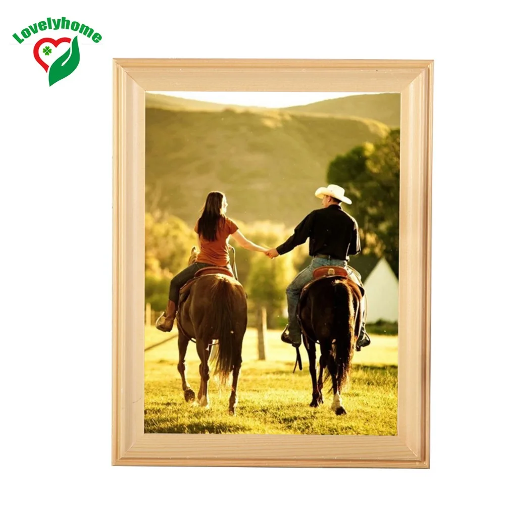 Small Picture Frames Various Sizes Beige Wooden Picture Frames Hot Sale