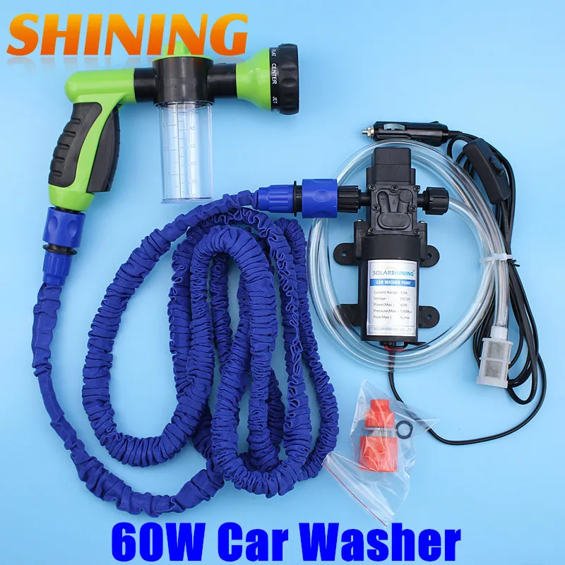 DC12V Schuim Pistool Auto Wasmachine Reinigen Pomp Hogedruk Waterpomp