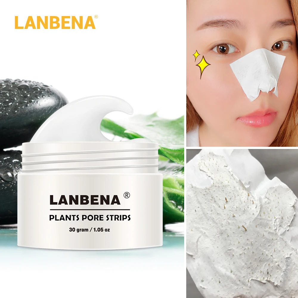 

LANBENA Black Mask Blackhead Remover Nose Masks Pore Treatment Face Peel Mask Facial Anti Acne Deep Cleansing Skin Care 6PCS
