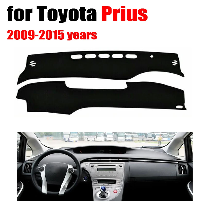 

FUWAYDA Car dashboard cover mat for Toyota Prius 2009-2015 years Left hand drive dashmat pad dash mat covers dashboard stickers
