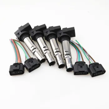

TUKE 4Sets OEM Automobile ignition coil For VW Jetta Golf Polo Beetle Eos Caddy Passat CC A3 S3 SIEGE 1.6FSI 1.4 T 036 905 715F