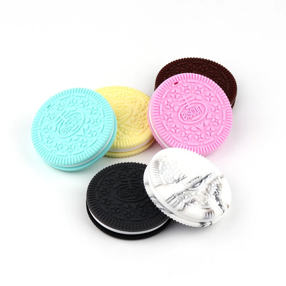 

TYRY.HU Silicone Cookies Teethers 10pcs/lot Biscuits Baby Teether Baby Nursing Teeth Teether Toy BPA Free