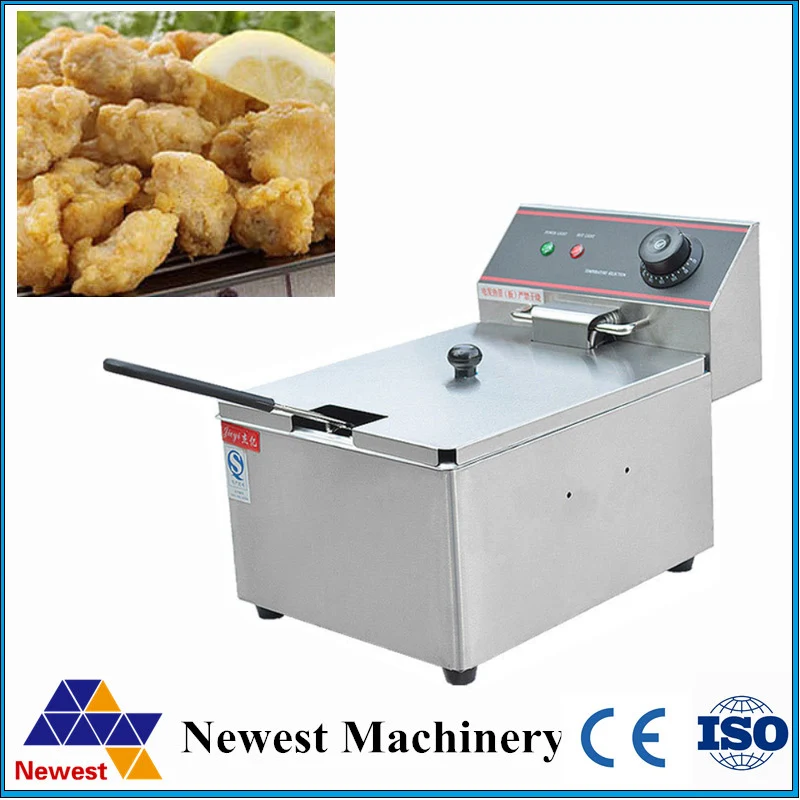 

Free shipping 6L single tank electric deep fryer for spiral potato twiter