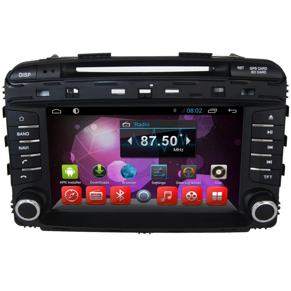 8 "HD 1024*600 четырехъядерный Android 6 0 Автомобильный DVD Радио GPS навигационный плеер