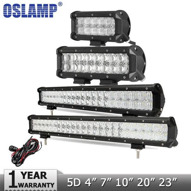 Oslamp 5d 4 7 10 20 23 Led Light Bar Offroad Spot Flood Oslamp 5d 4 7 10 20 23 Led Light Bar Offroad Spot Flood Work Driving Lamp Dc12v 24v Truck Suv 4x4 4wd Atv