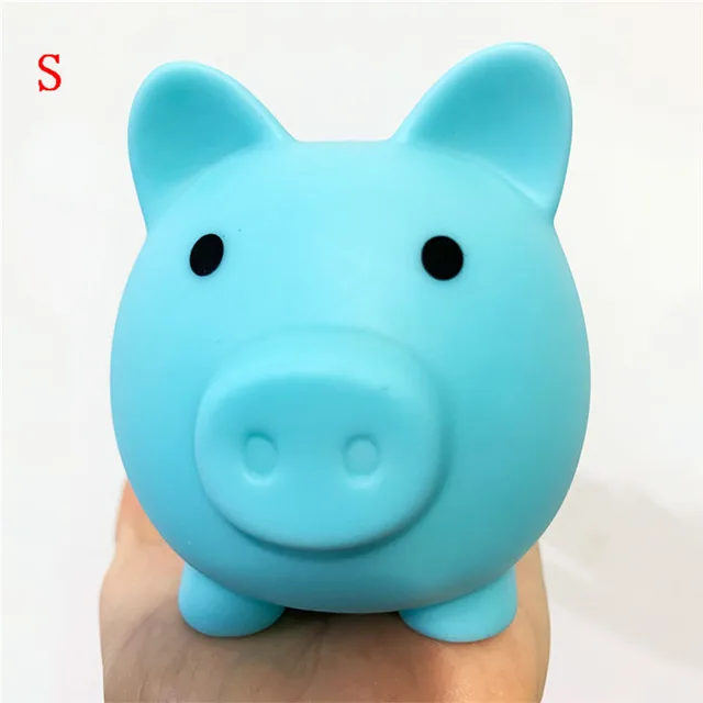 Plastic Cute Piggy Bank Pig Cash Tin Coin Money Saving Box Toy Kids SELL WyL