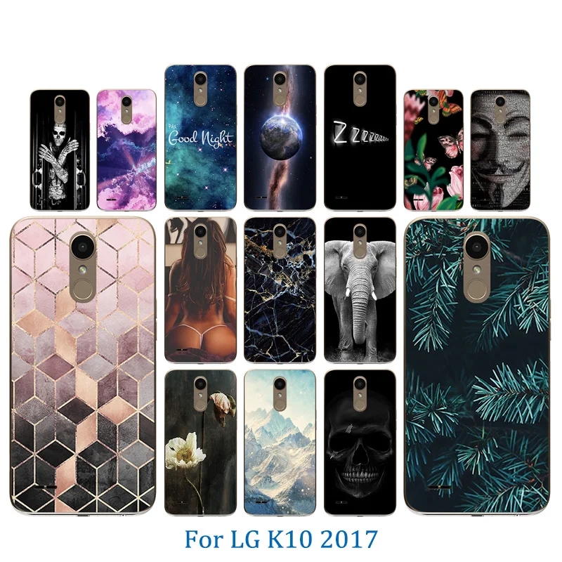 For LG K10 2017 Phone Case FOR M250 M250N X400 Back Cover Soft Silicone New Perfect Design Hook Pattern Protector Coque |