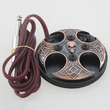 Медь крест череп Нержавеющая сталь педаль ножного переключателя новинка Профессиональный repuestos татуировки оборудование татуировки Интимные аксессуары