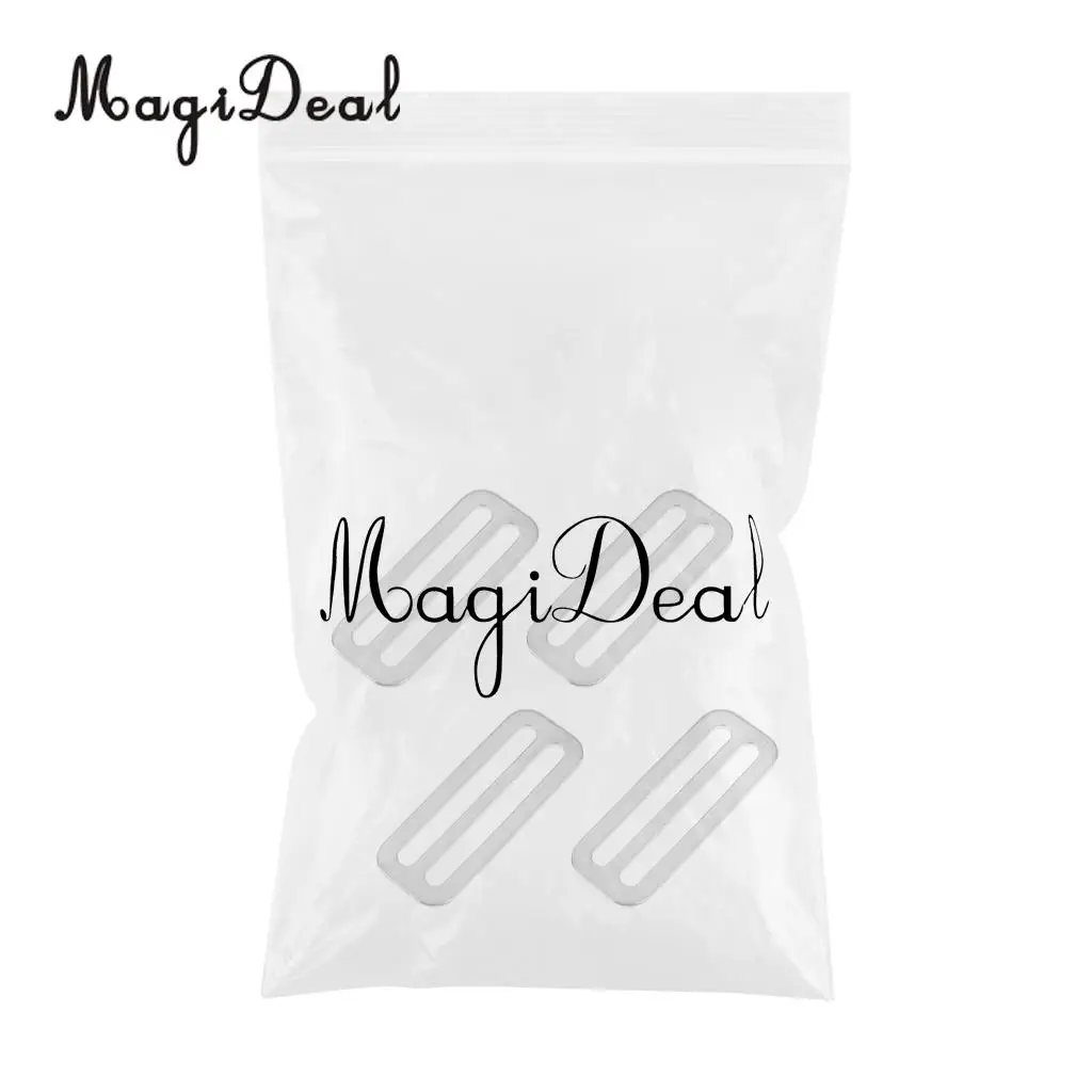 MagiDeal High Quality 4Pc Scuba Diving 2' Weight Belt Slide Stainless Steel Stopper Keeper for Swimming Dive Surfing Water Sport