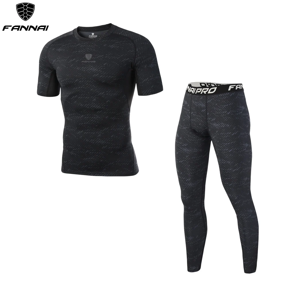 Mens Compression Pants Set Workout Fitness Sportswear Bodybuilding Tight Long Sleeves Shirts Leggings Suit Three Pieces Chothing Mens Compression Pants Set Workout Fitness Sportswear Bodybuilding Tight Long Sleeves Shirts Leggings Suit Three Pieces Chothing