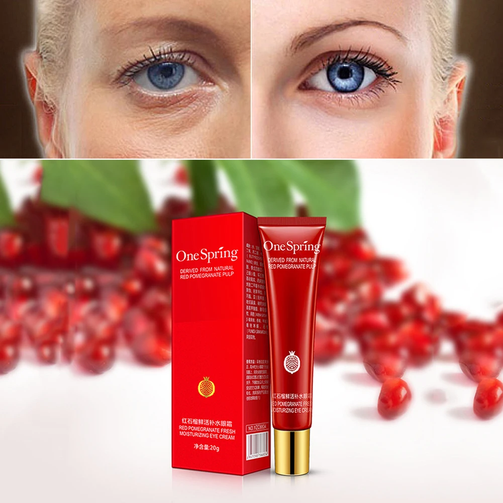 

Anti-Aging Red Pomegranate Eye Cream Improve Dark Circle Intensely Hydrate Dry Skin Anti-Puffiness Reduce Face Lines TSLM2