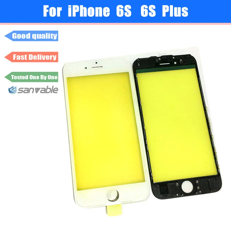 

For iPhone 6S 6S Plus LCD Front Glass Outer Lens Touch Screen Cover with Frame Bezel Assembly Replacement Repair Part