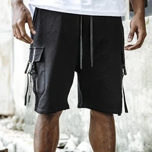 Размера плюс негабаритный Европейский вариант мужской хип-хоп Короткие свободные брюки хип-хоп мужские шорты 6xl 7xl 8xl хип-хоп