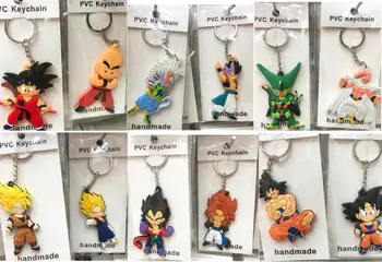 

New 20 pcs Dragon Ball Z Silicone Key Chain bag pendant For Best Gift KK-11